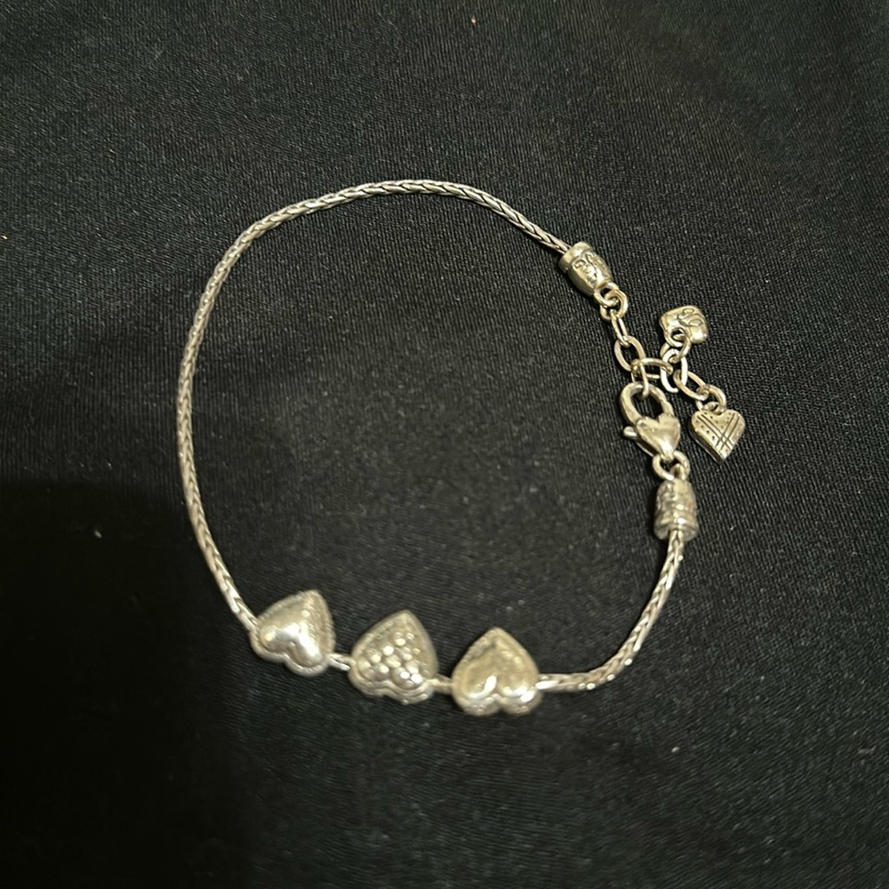 Brighton ladies silver heart bracelet.
